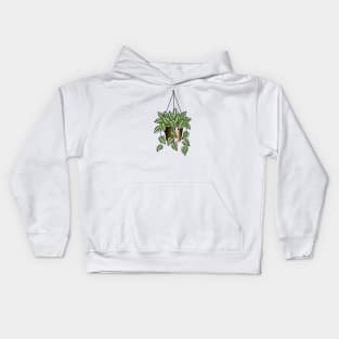 Hanging basket pothos Kids Hoodie